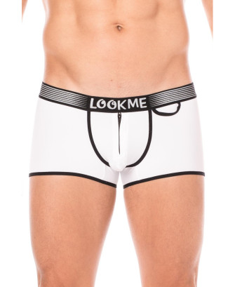 Mini-Pants blanc échancré avec zip 
